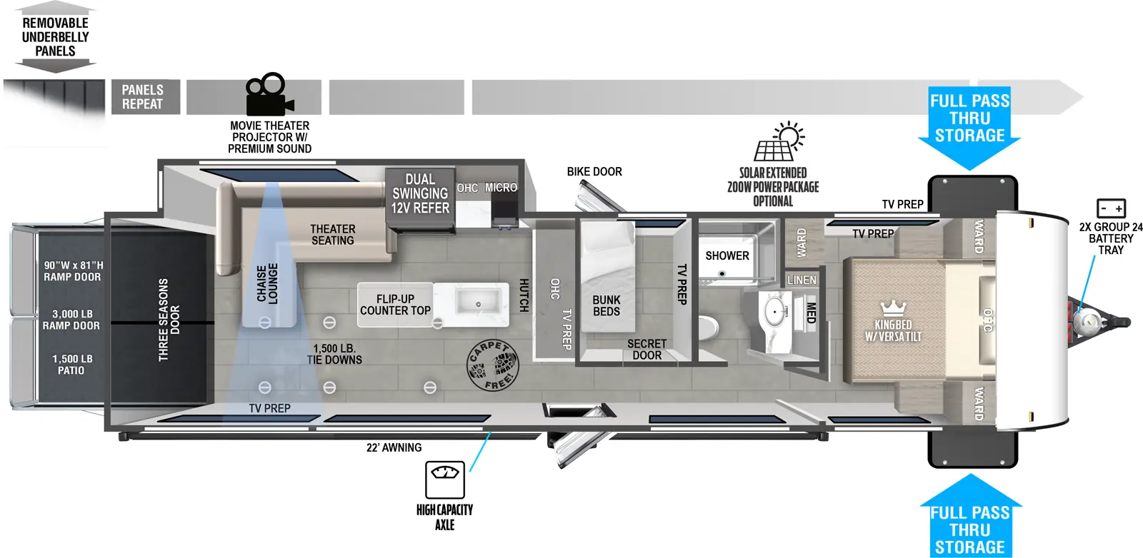 Wildwood Fsx 30VCVIEW Floorplan